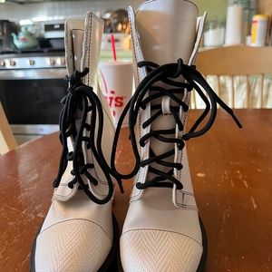 White Heel Boots